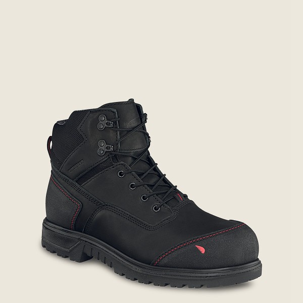 Red Wing Safety Boots Mens Black/Grey - Brnr Xp - 6-inch Waterproof Toe - 4236815-KN